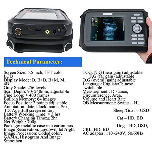 Digital Palm Smart Scanner with Rectal Probe for Veterinary US Shipment 2-5 Days Delivery